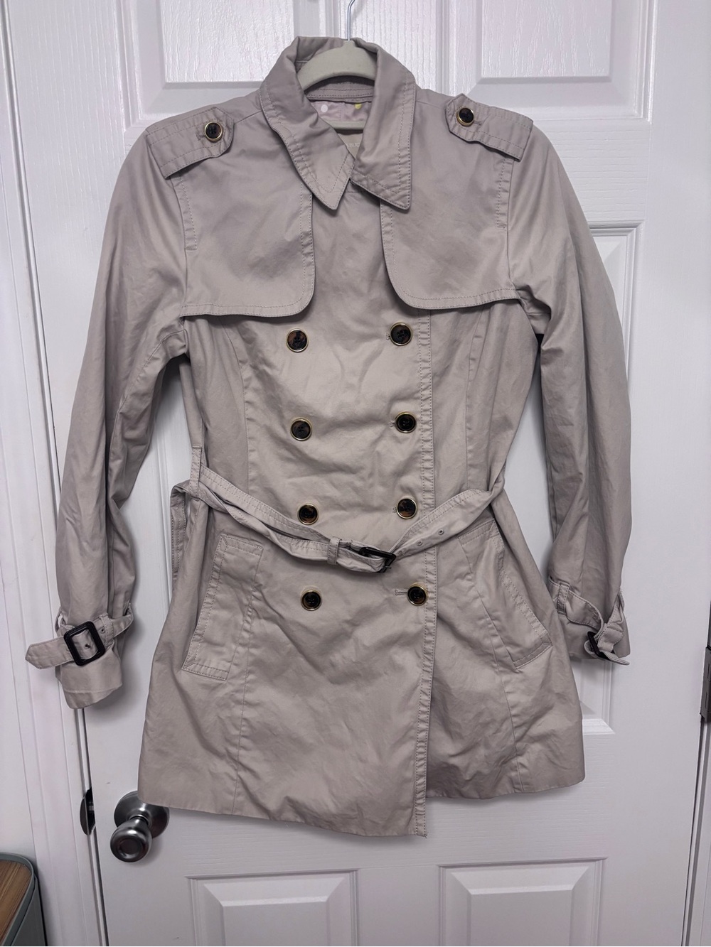 Banana Republic Beige Double-Breasted Trench Coat